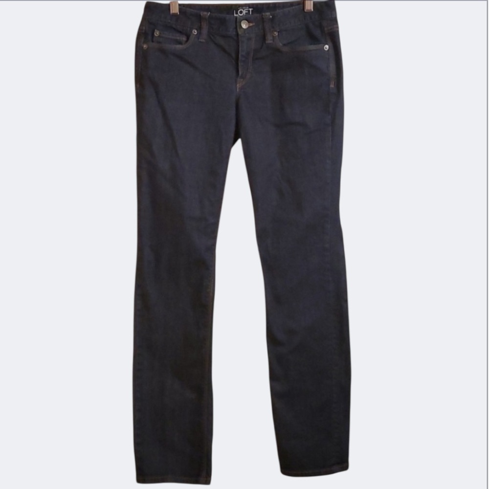 LOFT Jeans Modern Straight Womens Size 6‎ Blue Dark Wash Denim Modern Straight
